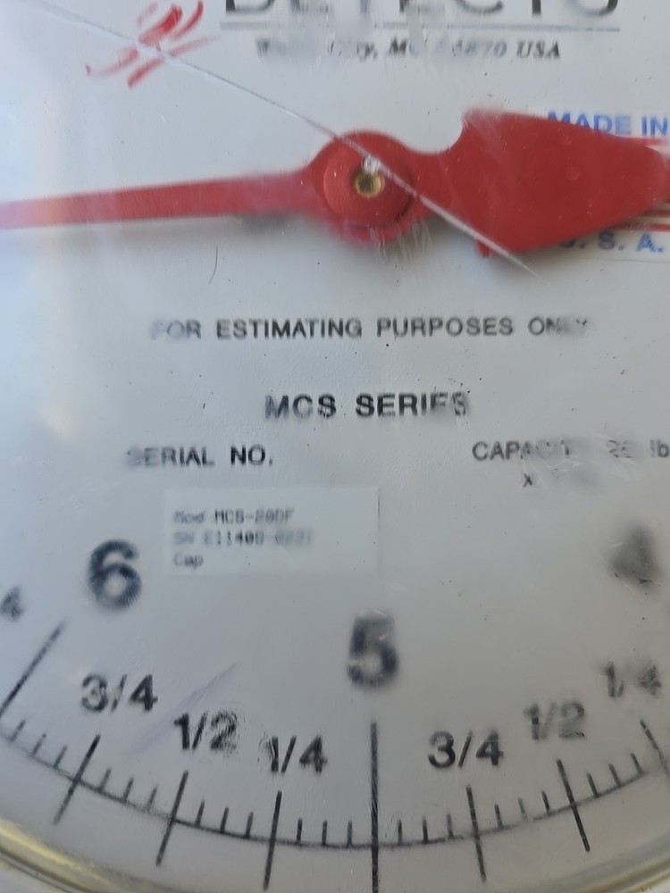 Detecto MCS-20DF Hanging Double Face Dial Scale 20 lb. Capacity