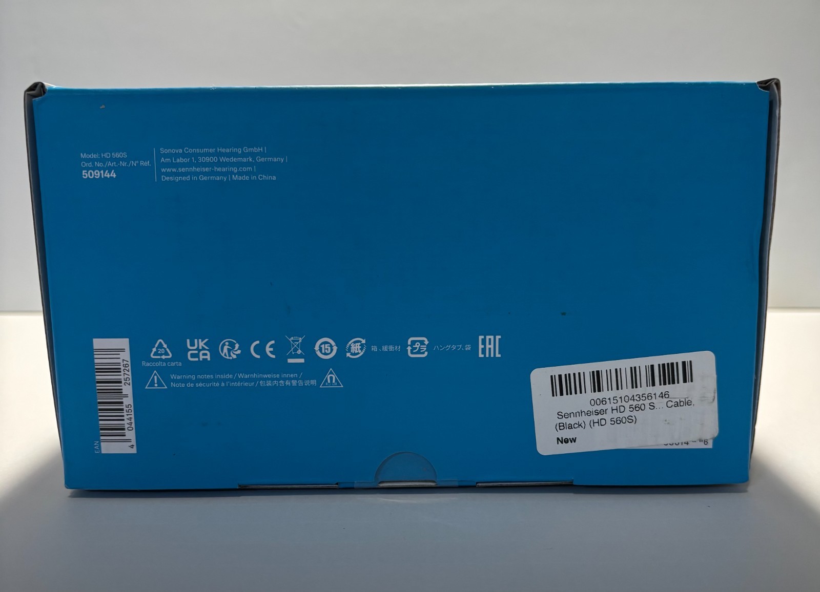 Sennheiser Open Ear Cup Wired Headphones HD 560S 3.5 MM Connector Black NEW