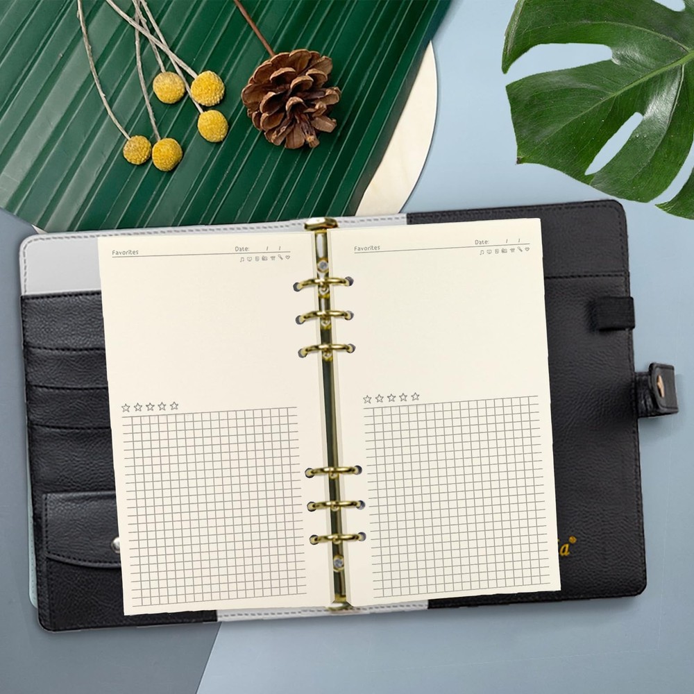 A6 Binder Refill,6 Ring Inserts,for Filofax/Personal A6, Note Record