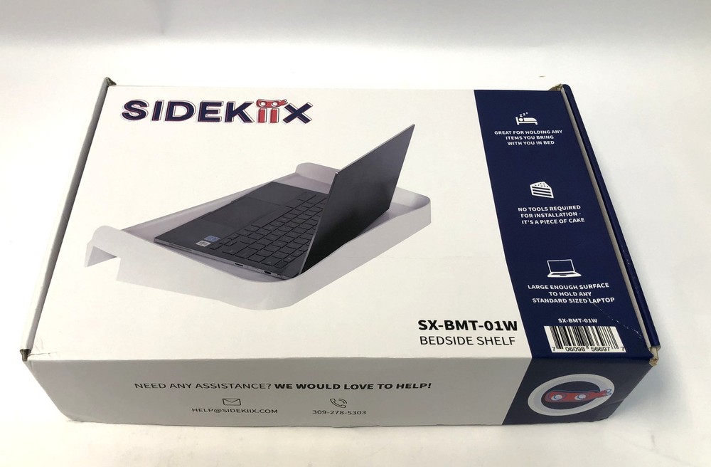 SideKiix White Bedside Shelf for Bunk Beds & Bed Frames