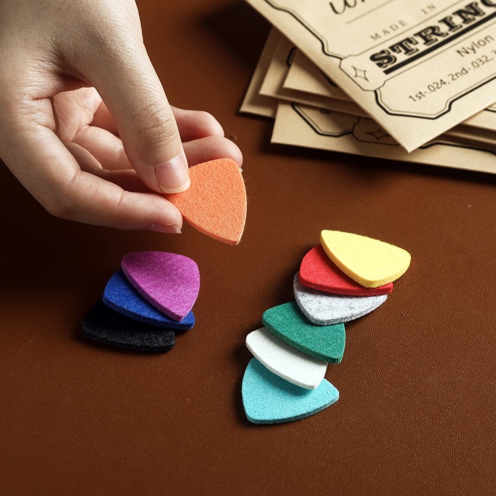 Nylon Ukulele Strings Kit 5 Sets Strings 10 Felt Picks Capo Winder Soprano