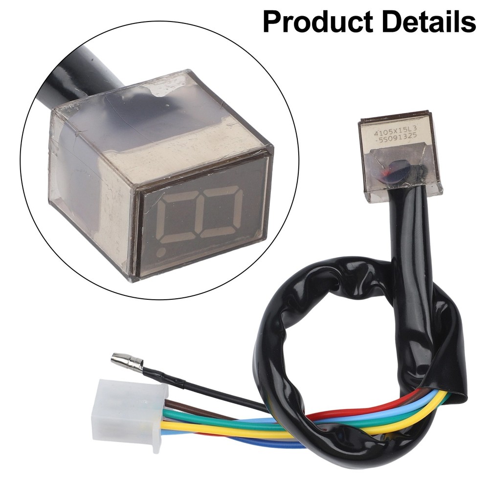 Gear Shift Sensor Display Red Display Color Gear Indicator 32.5cm Black