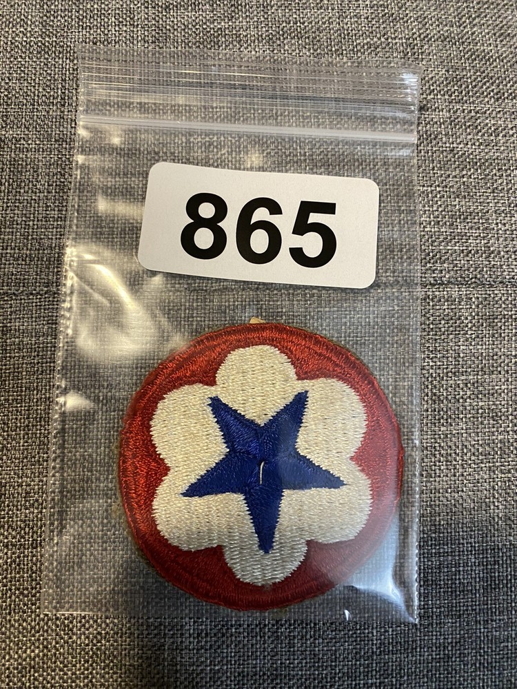 WWII US Army Service Supplies Ground Forces Patch With Handwritten ID Note