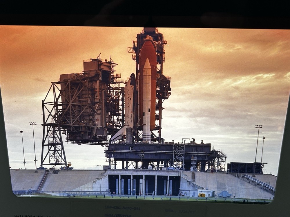 1982 NASA KSC Space Shuttle Columbia STS-4 Launchpad Presentation Transparency