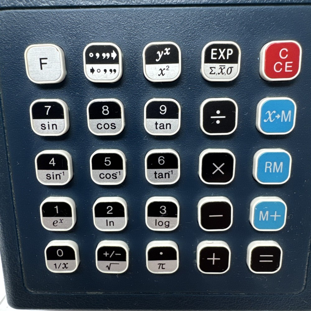 Sharp Elsi Mate EL-1100S Calculator RARE blue READ