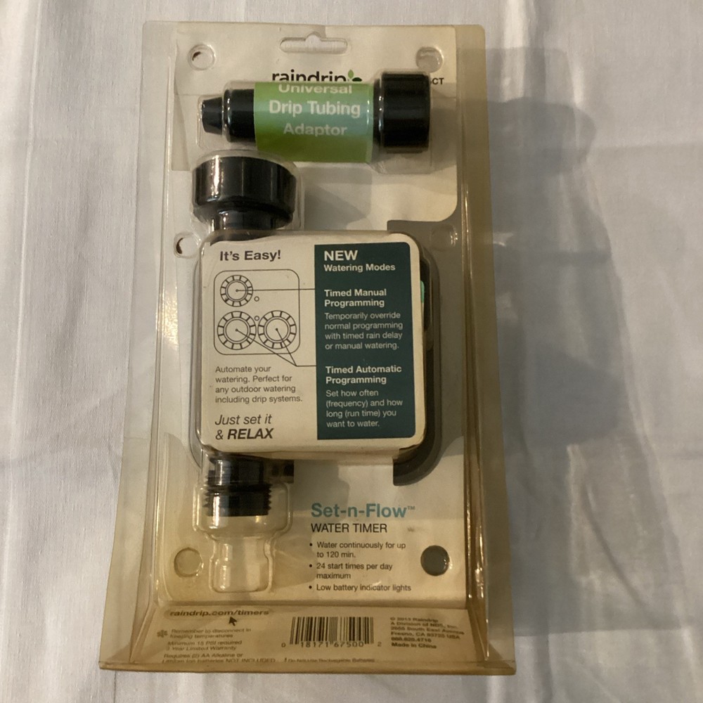 Raindrip Set-n-Flow Automatic Water Timer R675CT Analog Hose or Drip Timer New