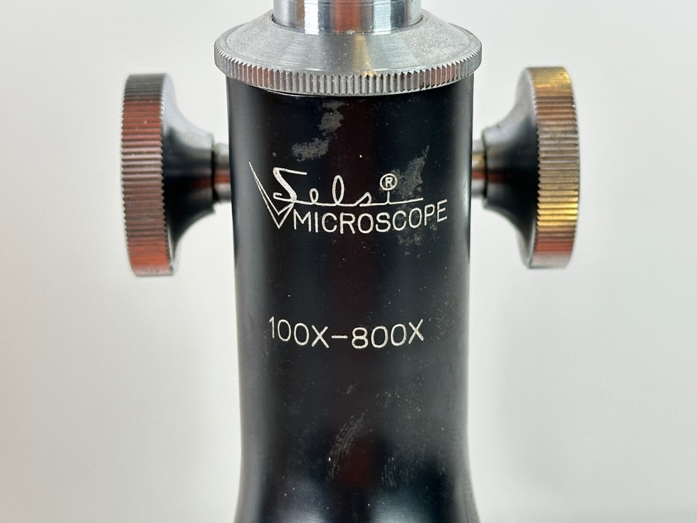 Selsi 100x-800x Microscope w/ Wood Case