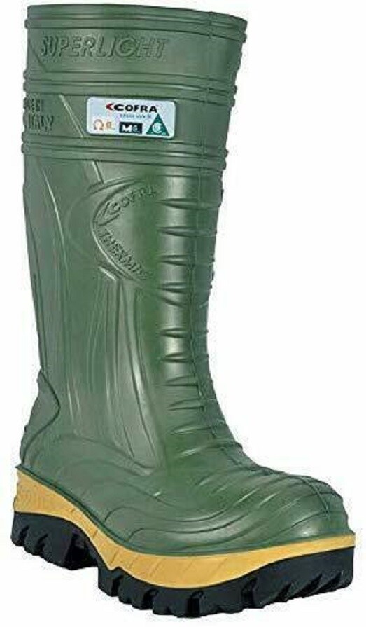 COFRA Waterproof Work Boots THERMIC Cold Weather Rain Boot- Size ,Green & Black