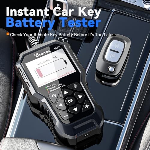 Car Code Reader VD31, OBD2 Scanner with Car Key Battery Tester, OBD2 Scanner