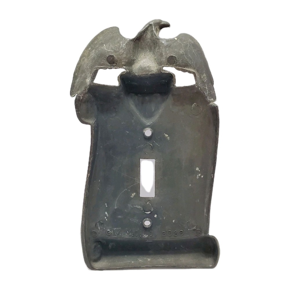 Solid Brass Switch Plate American Eagle Thomas Jefferson Freedom Quote