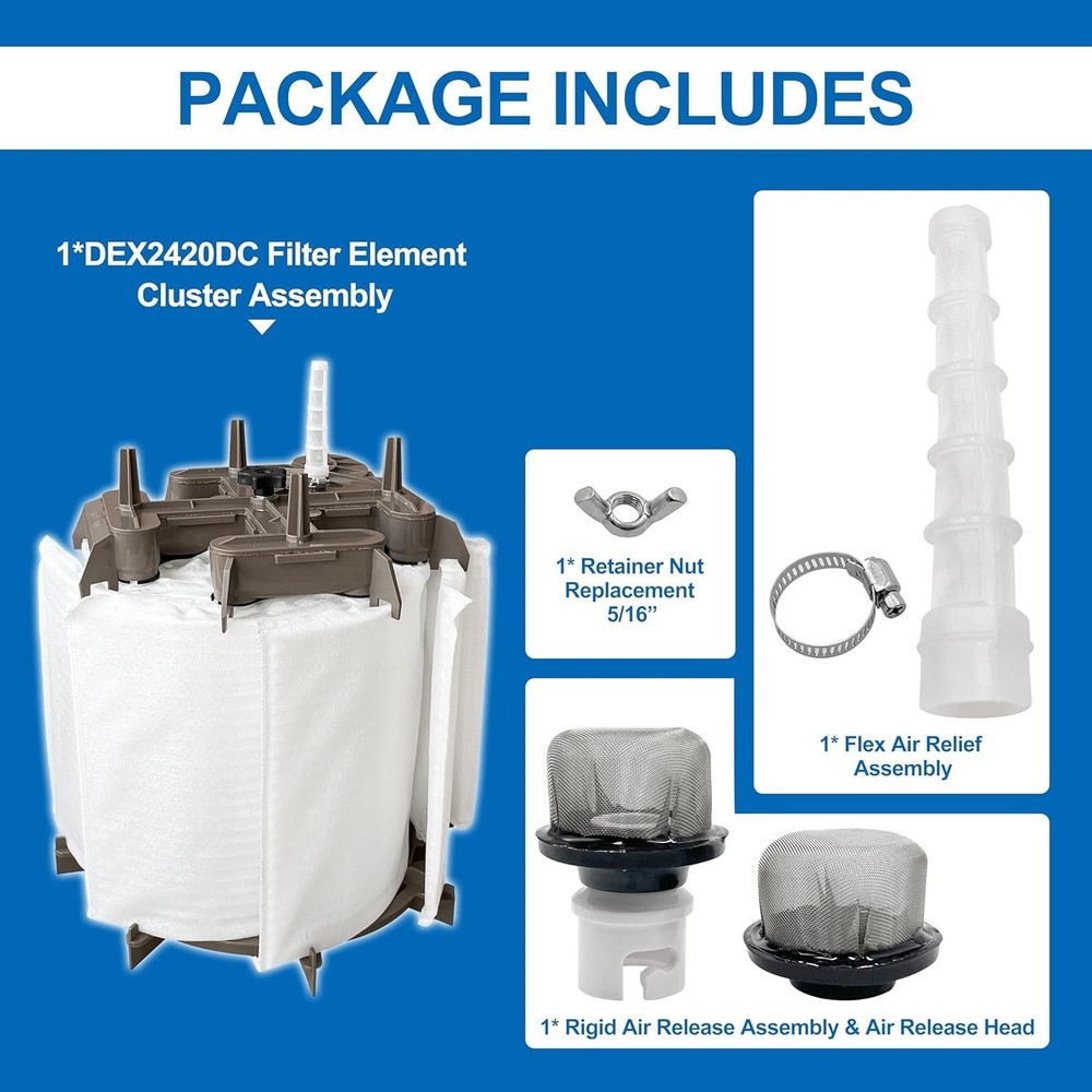 DEX2420DC Filter Element Cluster Assembly Replacement for Hayward 24 sq.ft. Pro-