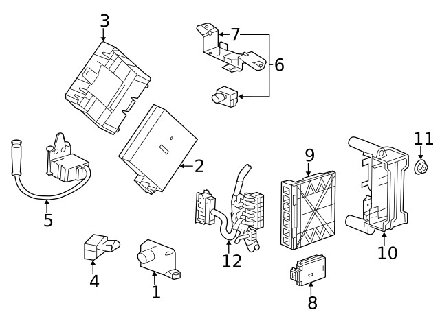Genuine GM Body Control Module Bracket 22818731