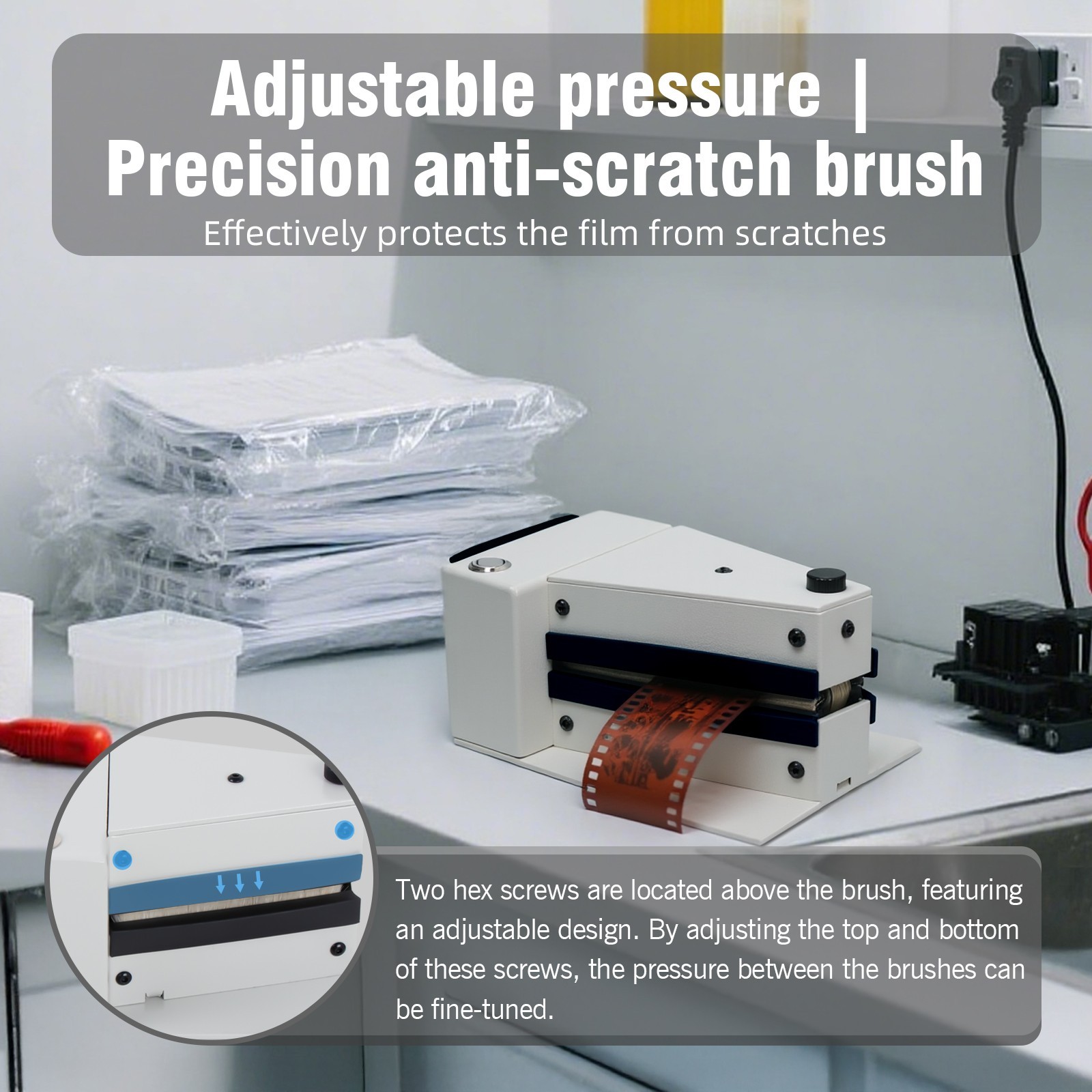 Professional Electric 120/135/35mm/4x5 Film Anti-Static Dust Remover Cleaner US