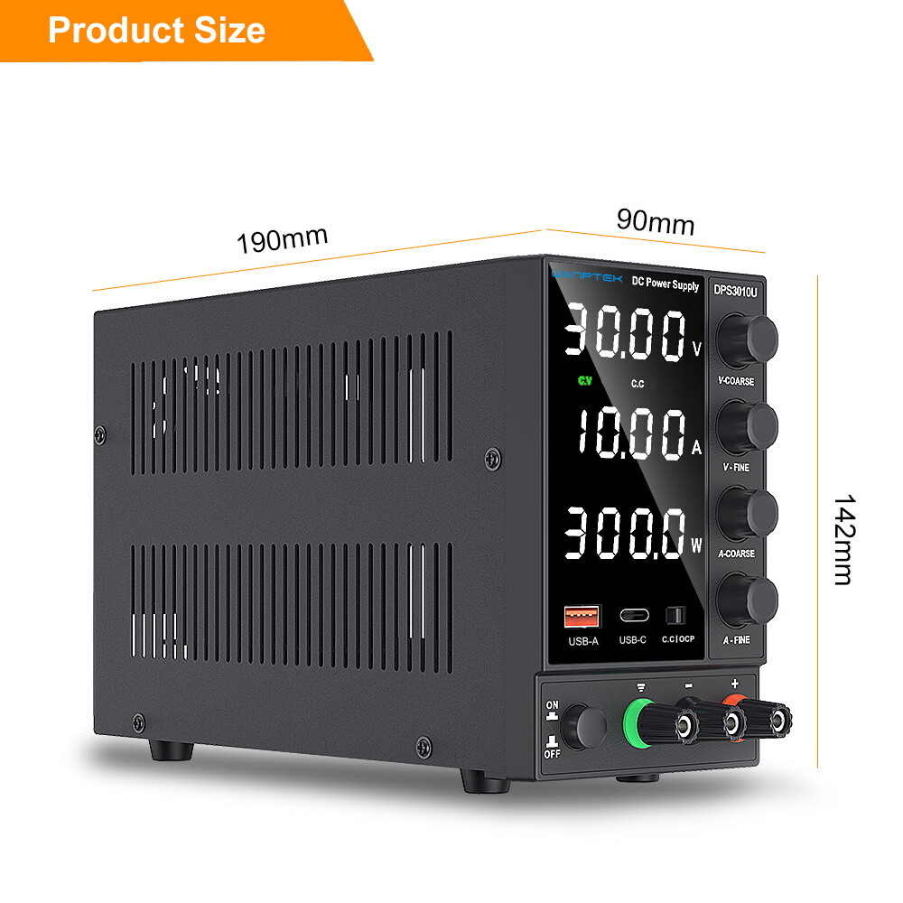 DPS 30V 10A Adjustable DC Bench Power Supply Lab Variable DC Power Output Switch