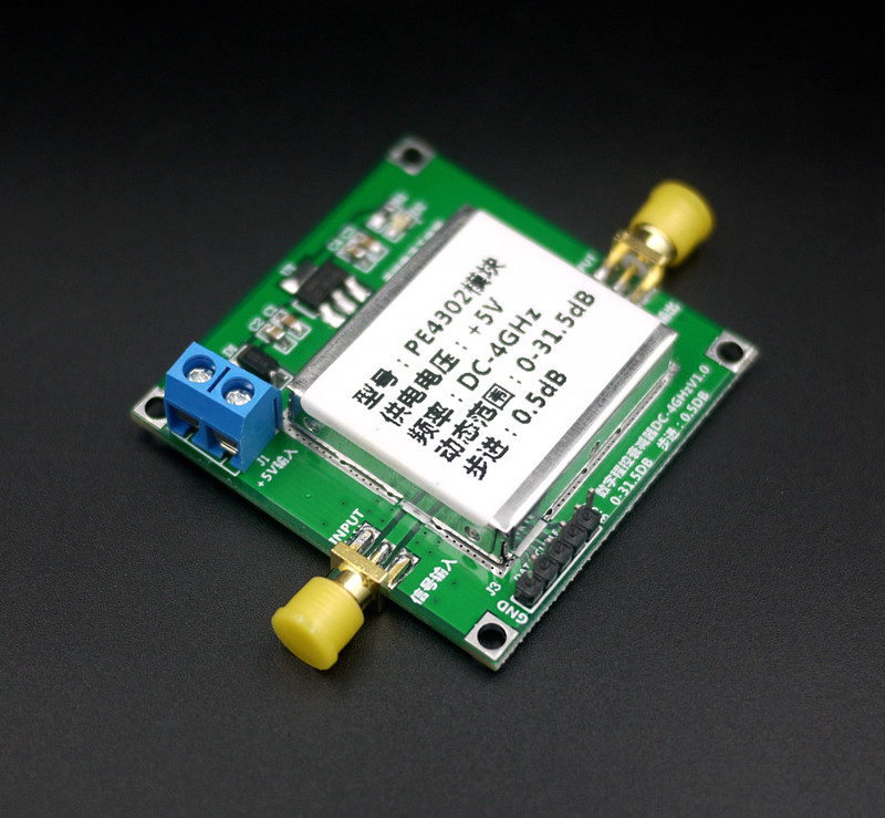 PE4302 Digital RF Attenuator Module High Linearity 0.5dB Step 1MHz-4GHz