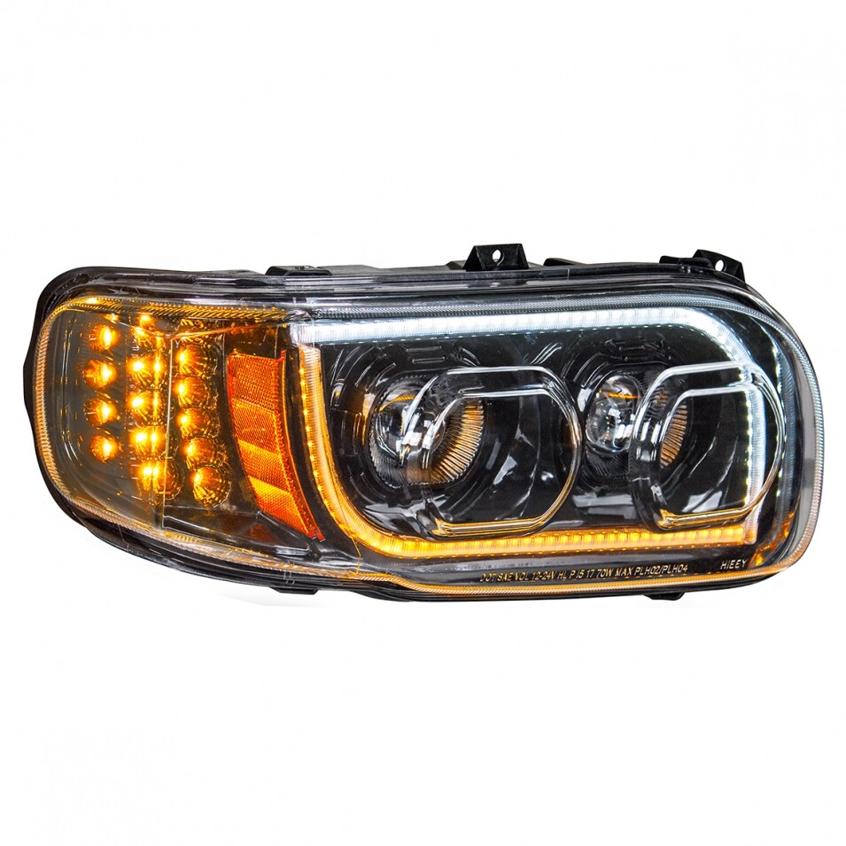 Pair of Peterbilt 388/389 LED Blackout Headlights LED Position Light 31146+7