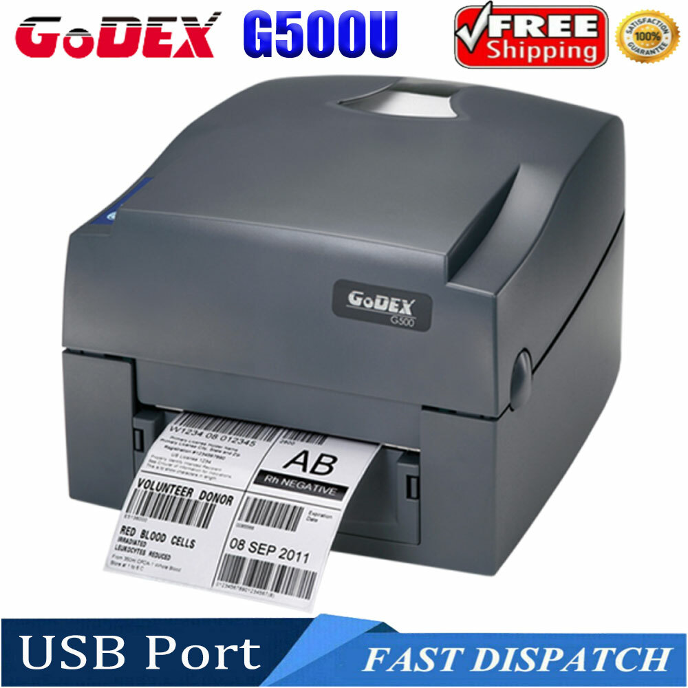 Godex G500U 203dpi Barcode Printer With 4 Inch 203dpi Direct Thermal Transfer