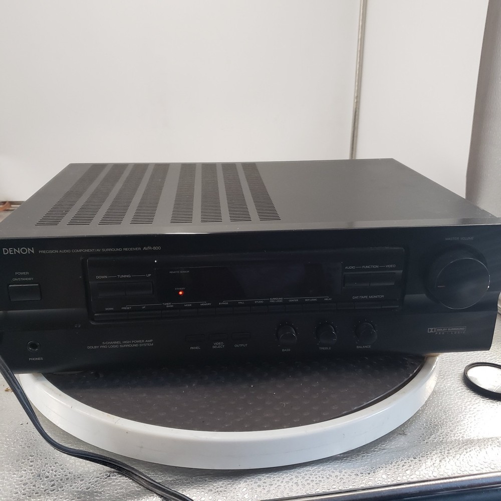 Denon AVR-800 Precision Audio Component Surround Receiver Black Tested No Remote