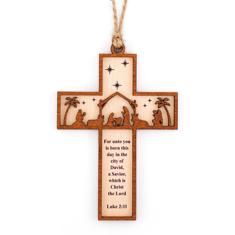He Is Risen Easter Decor – Religious Easter Cross Decoration for Home, Cat