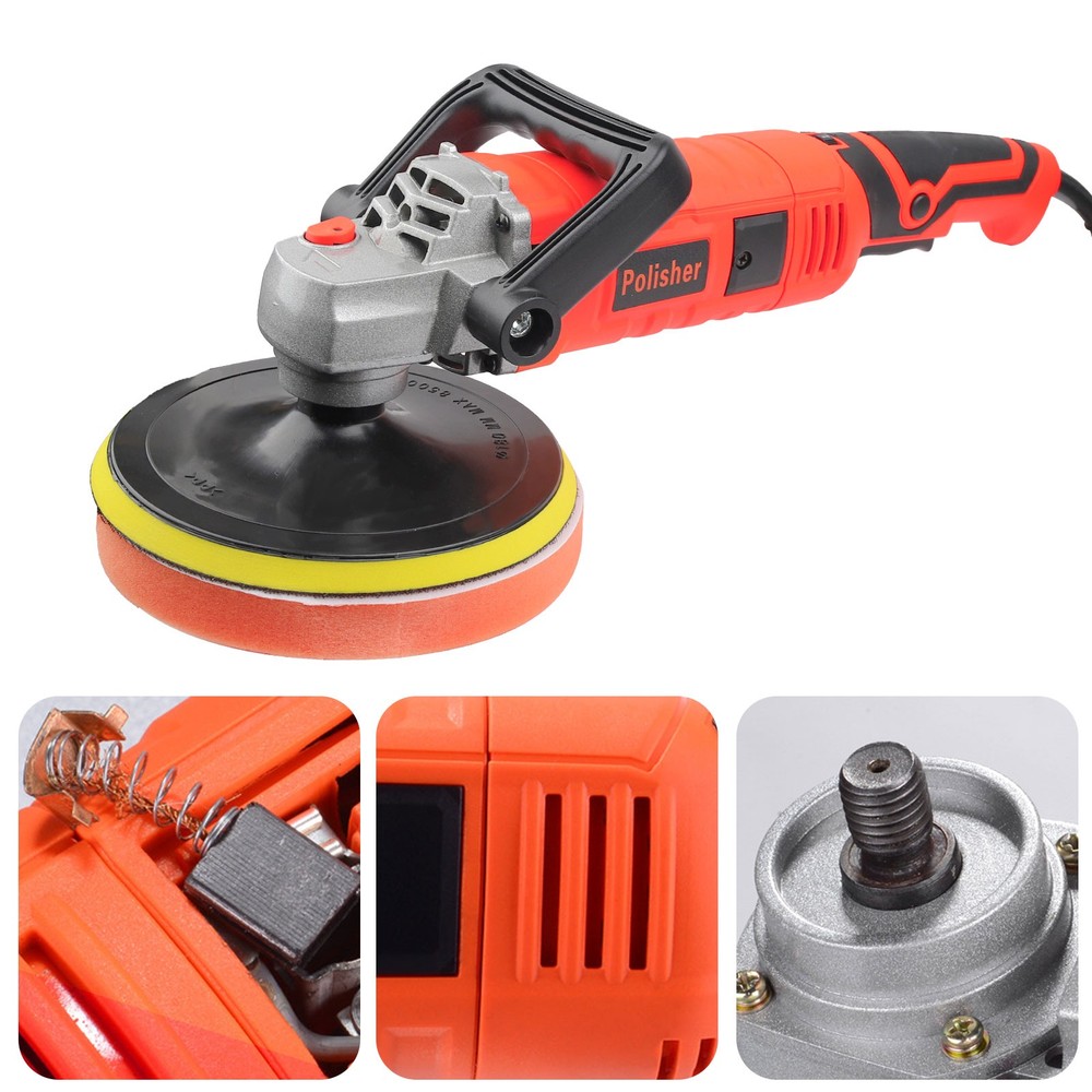 1580W 7" Car Polisher Buffer Sander Kit with Variable Speed for Auto Polishing