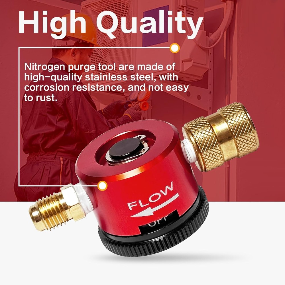 Nitrogen Purge Regulator Tool for HVAC Kit, Purge...