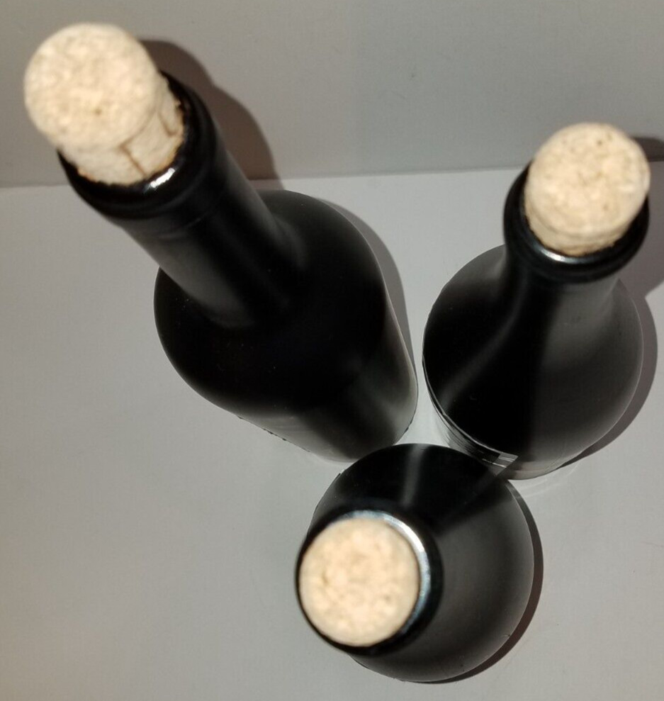 Three Decorative Wine Bottles Empty Funny Kitchen Decor / House Warming Gift