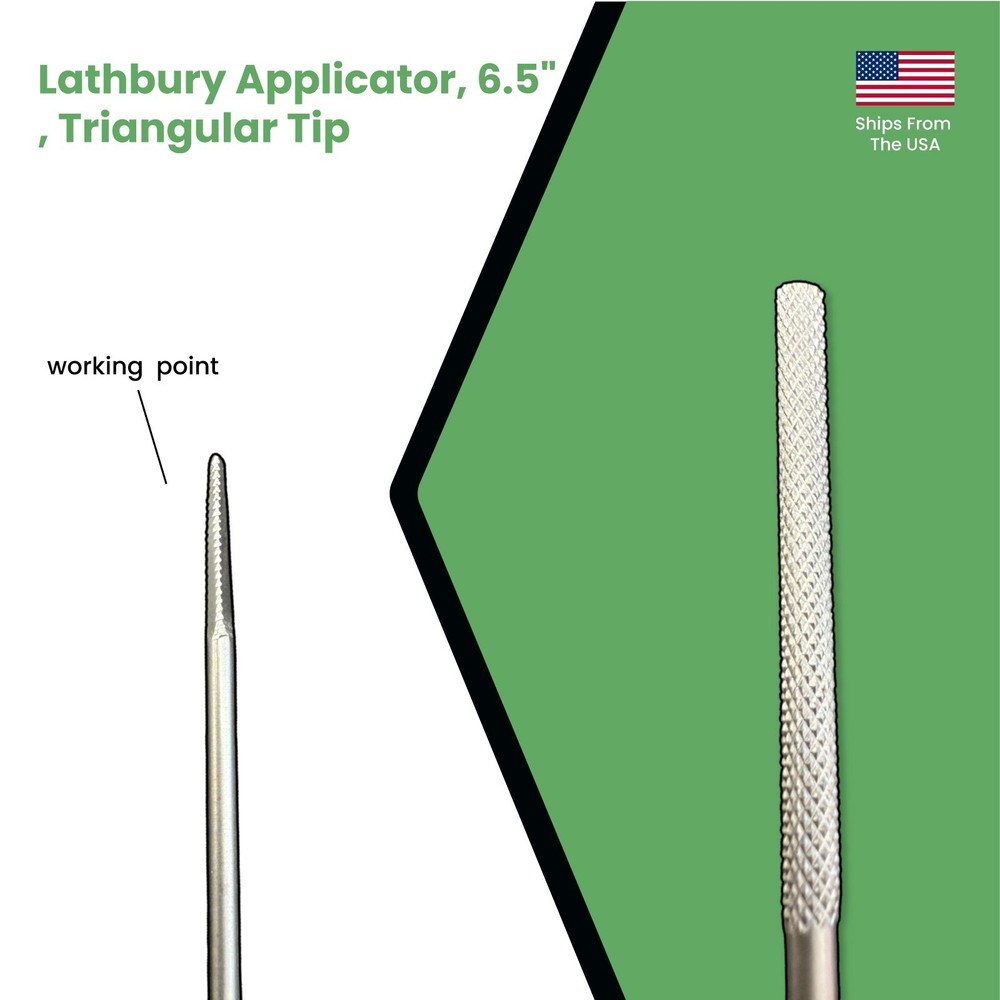 Set of 4 Lathbury Applicators, 6.5", Triangular Tip