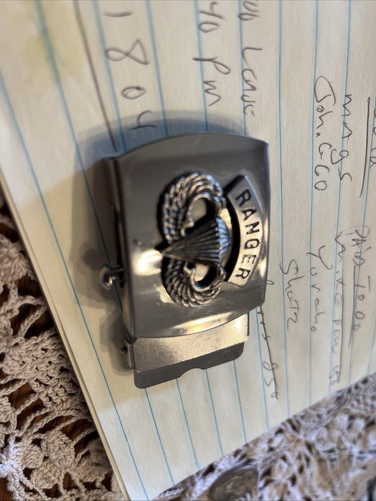 Army Ranger Airborne Paratrooper Jump Wings  Belt Buckle