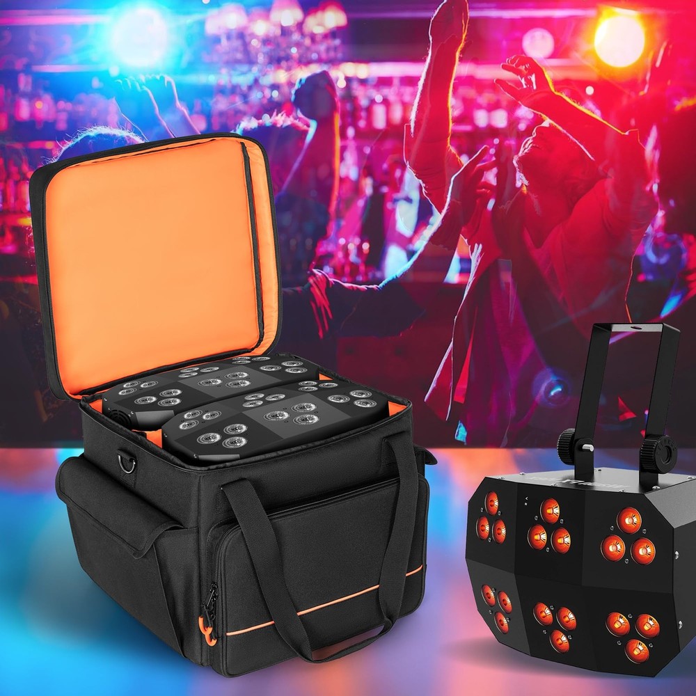 Padded Bag For 2 Effect Lights or Moving Head Lights, Effect Light Bag with I...
