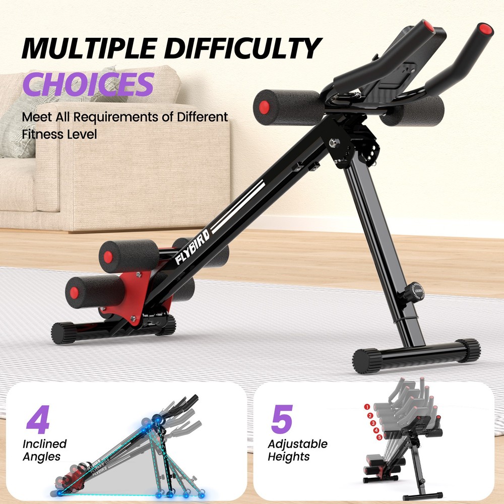 Adjustable Ab Workout Equipment Full Body Strength Training Foldable Waist