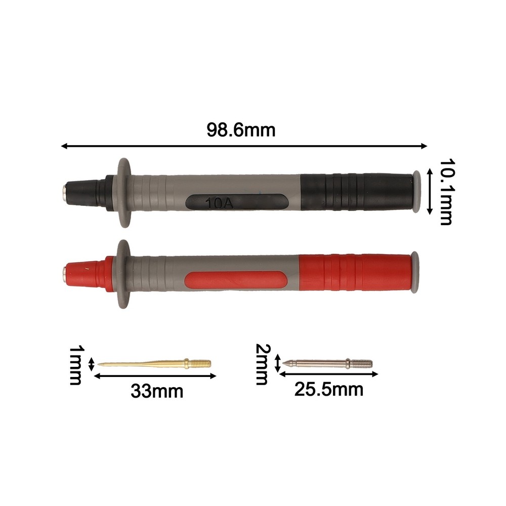 Interchangeable Needle Probes Set of 2 Compatible with Most Multimeters
