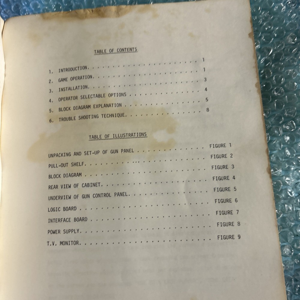 original M-79 Ambush Ramtek game arcade game manual