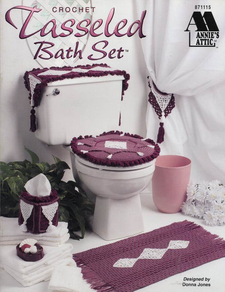 OOP!!! CROCHET TASSELED BATH SET