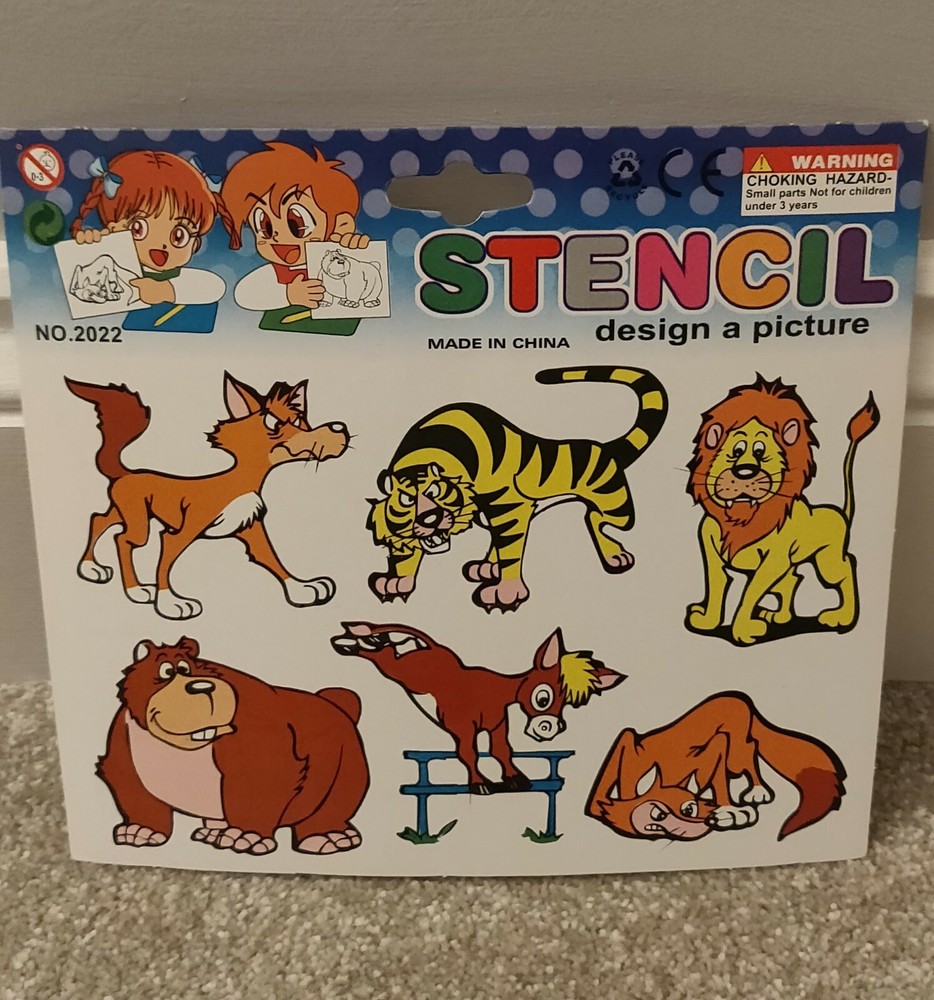 Kids animal Drawing stencil,