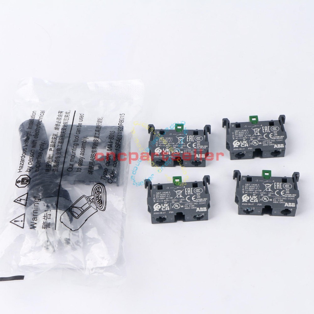 1x ABB Control Joystick Switch MJS6-40B with 4 MCB-10 Contacts Reset Type