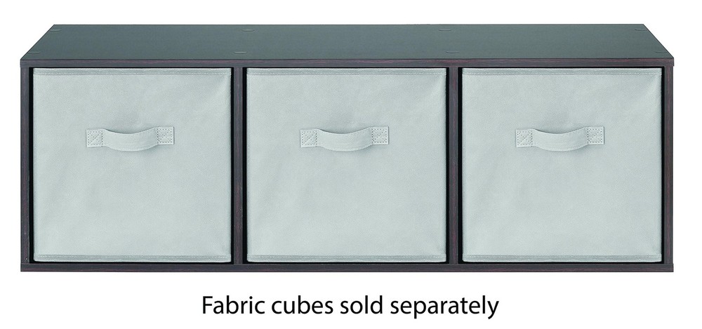 Whitmor 3 Cube Bookcase 3 Tier Stackable MDF Bookself Open Storage Display Organ