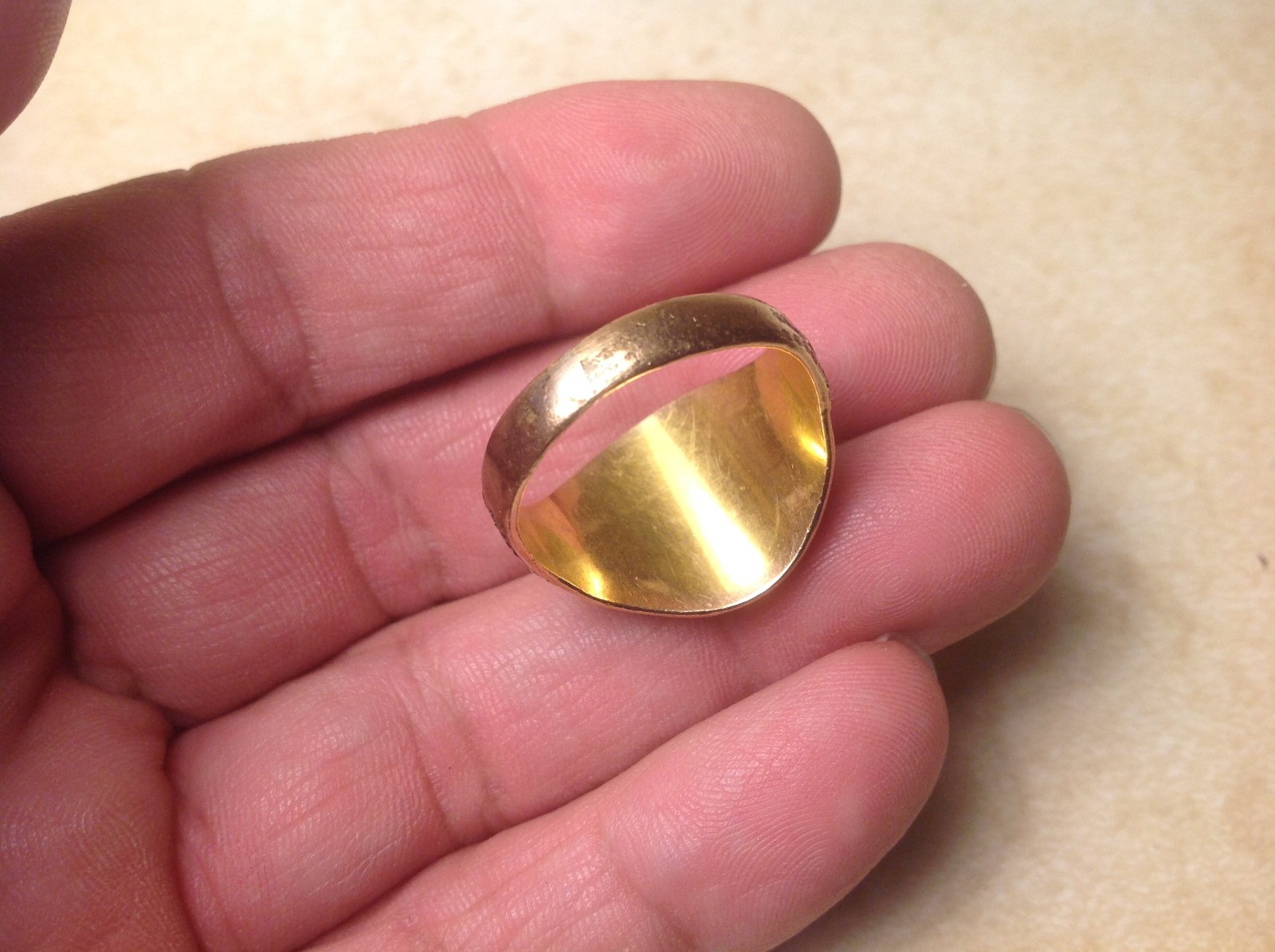 1920s US Citizens Military Training Camps RGP 14K Gold Shell Men's Ring SZ 10.25
