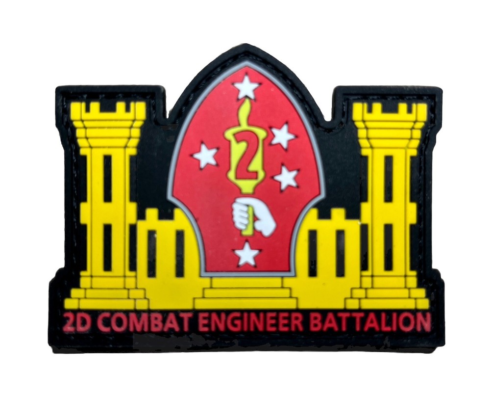 2nd CEB PVC Morale Patch – USMC 2nd Combat Engineer Battalion – Hook & Loop