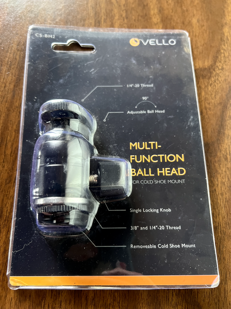 NEW! Vello Multi-Function Adjustable Ball Head CS-BH2 for Camera Cold Shoe Mount