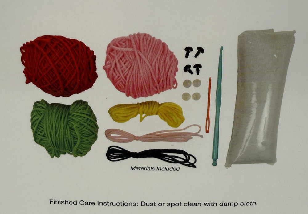 Needle Creations Makes 2 Strawberries Complete Crochet Kit