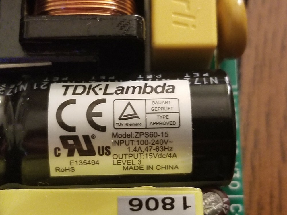 TDK-Lambda ZPS60-15 60W Open Frame Power Supply 15V 4A