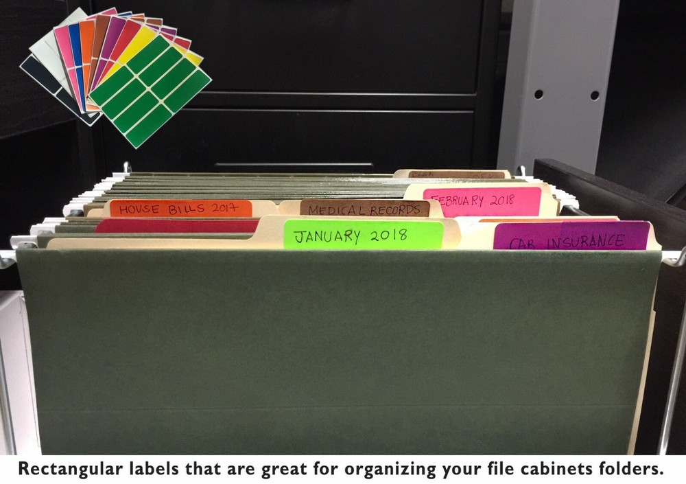 Silver Rectangle Colored Label in Various Sizes (1 ½ "x ¾ "- 4" x 2") 15 Sheets