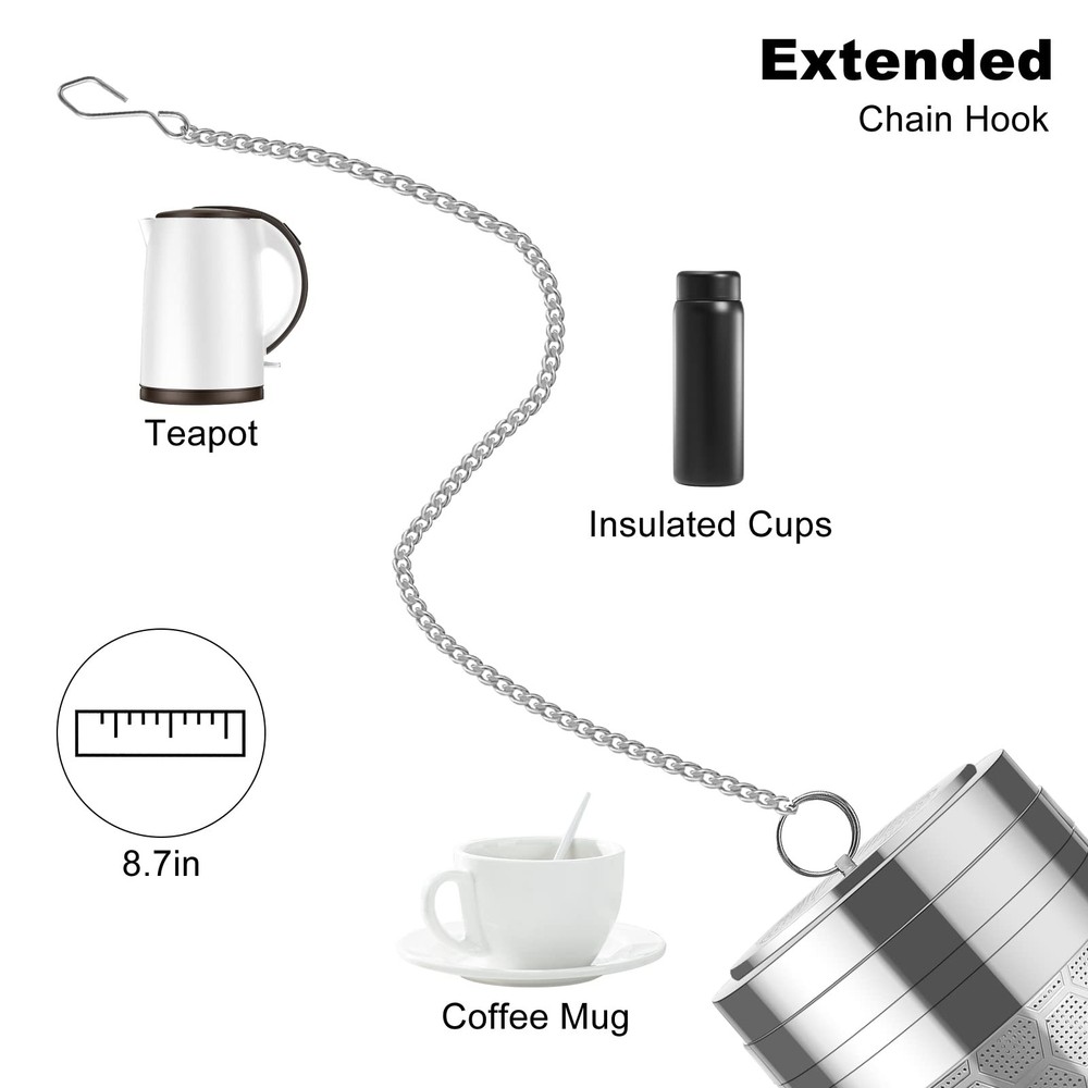 Large Tea Infusers for Loose Tea, Extra Fine Mesh Large Tea Strainer for Spic...