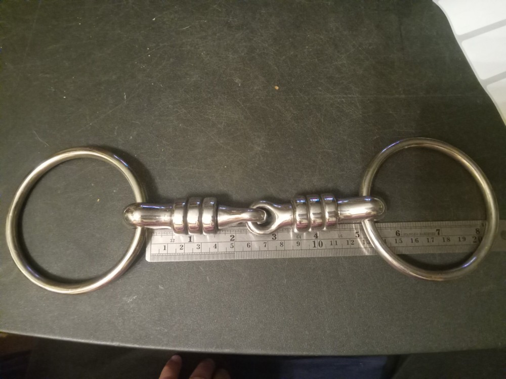 New Loose ring Snaffle Bit stainless rollers 5 in mouth cherry roller