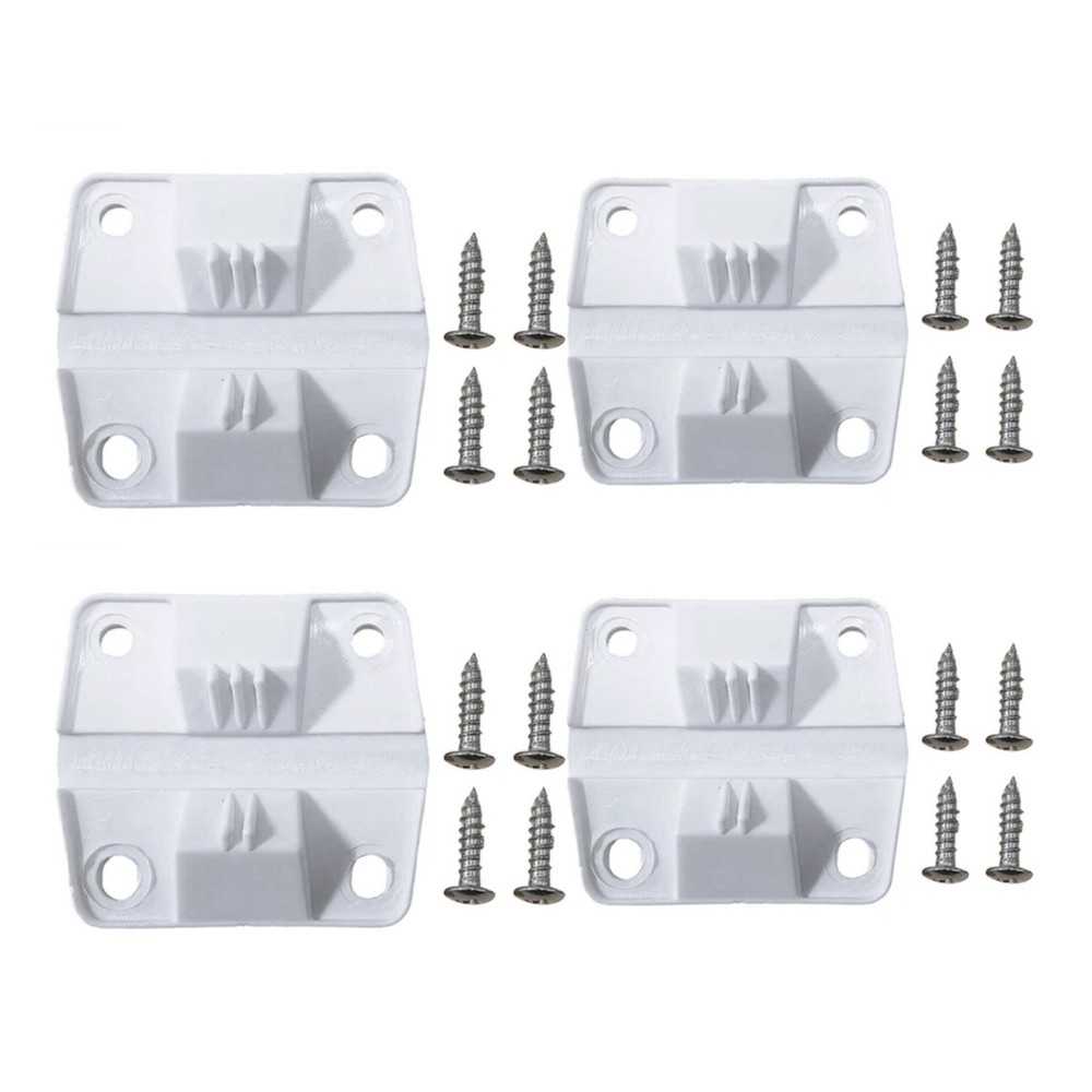 4PC Complete Cooler Lid Hinge Repair Kit Replacement Durable White For Coleman