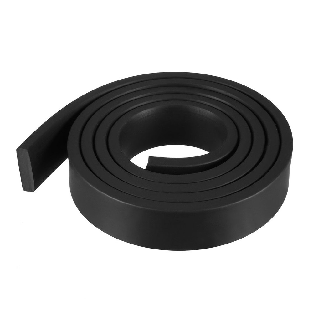 Solid Rectangle Rubber Seal Strip 20mm Wide 5mm Thick 100mm Length Black
