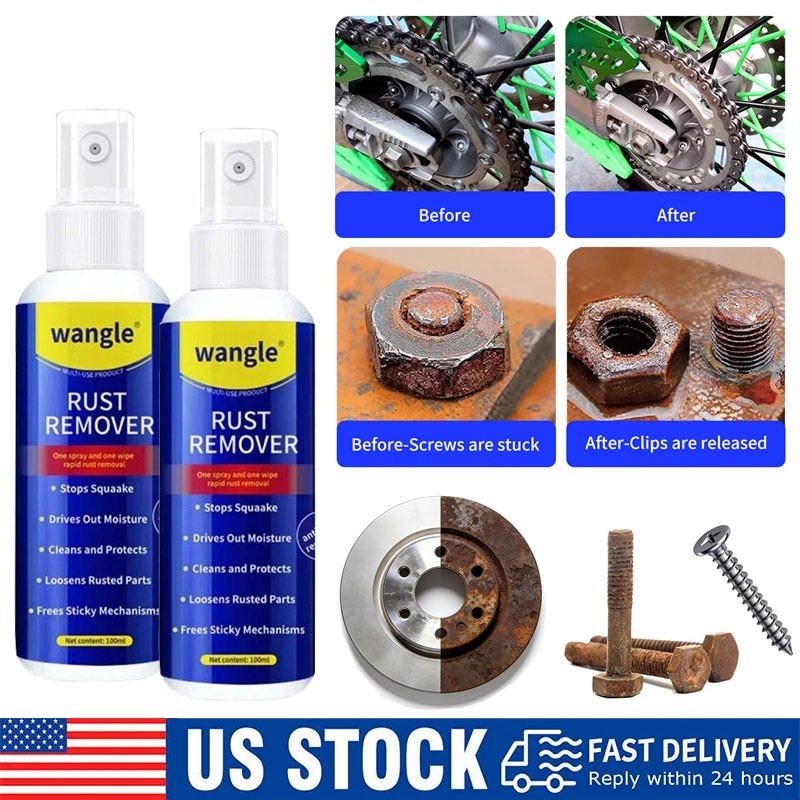 Wangle Rust Remover,Anti-Rust Lubricant Spray & Rust Remover Easy Application