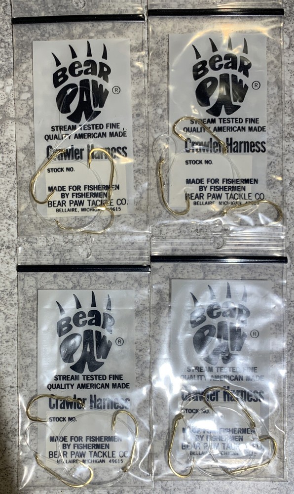 4 Packs Bear Paw Crawler Harness Gold Size 2