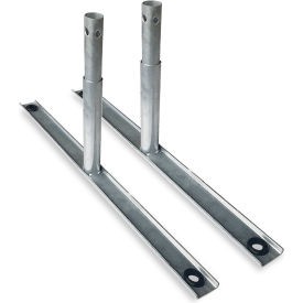 Industrial Flat Barrier Feet for Crowd Control Barrier Galvanized 2/Pack