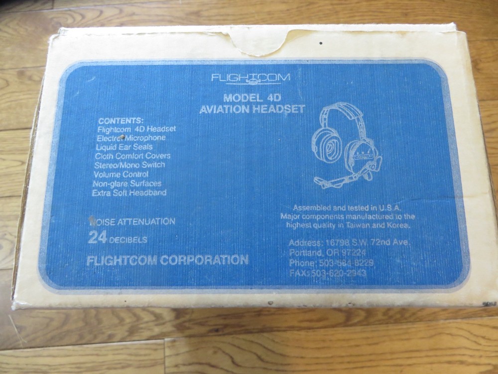 Flightcom Nighthawk Model 4DLX Aviation Headset tested - mic not tested